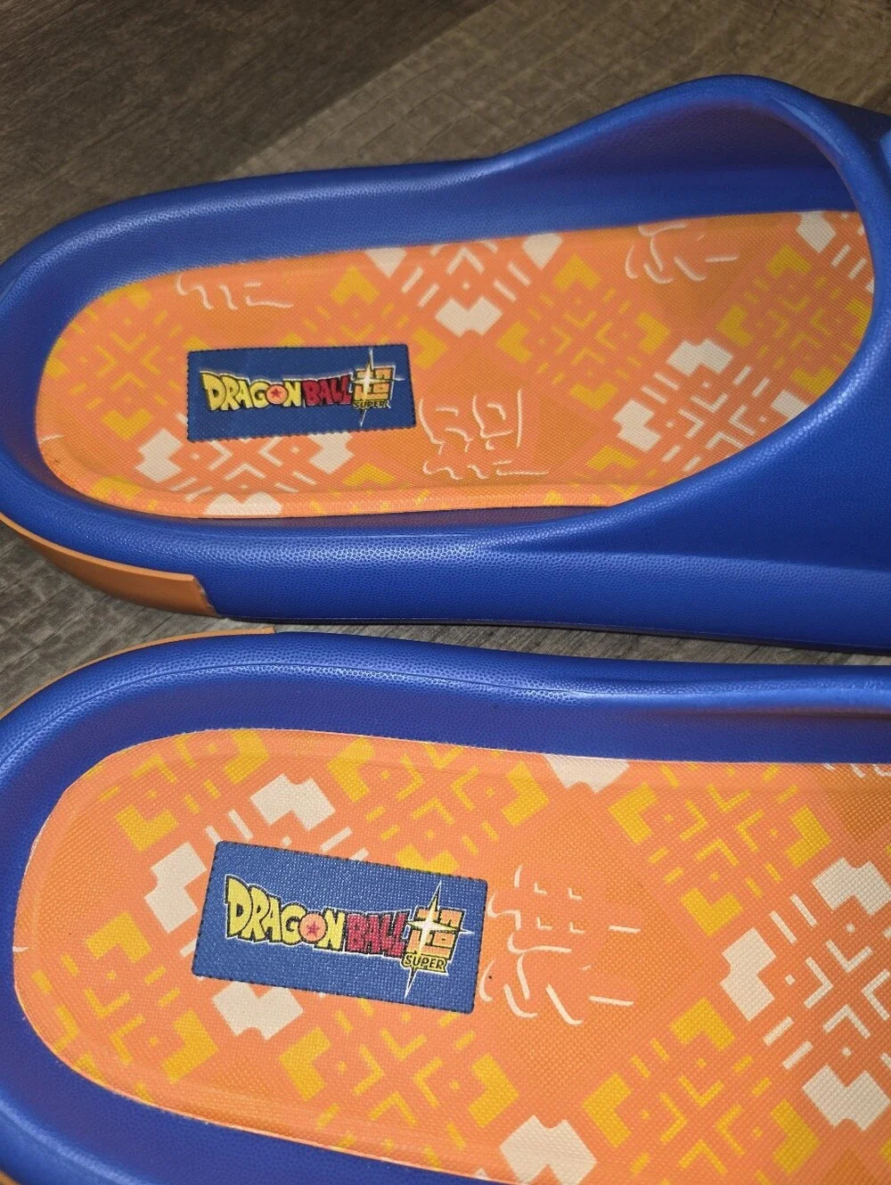 Mens Dragon Ball Slides Blue And Orange Size 9